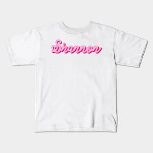 Shannon name pink heart Kids T-Shirt